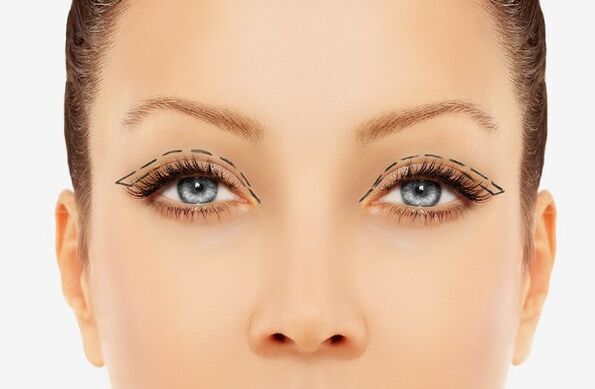 The eye contour