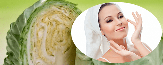 With cabbage for tightening skin